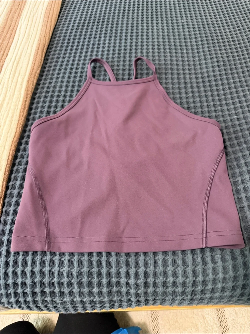 Women’s High-Neck Bralette Tank - Plum